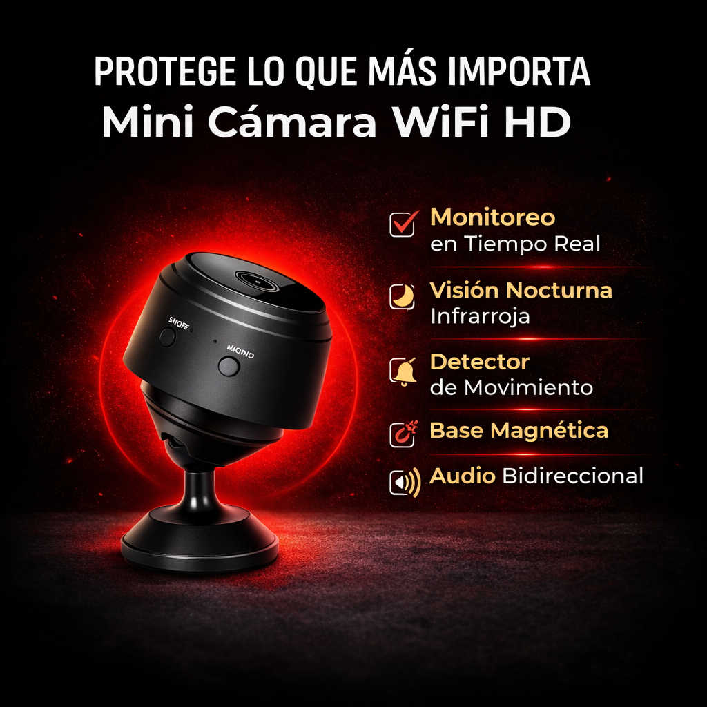 Mini Cámara Espía WiFi HD con Visión Nocturna