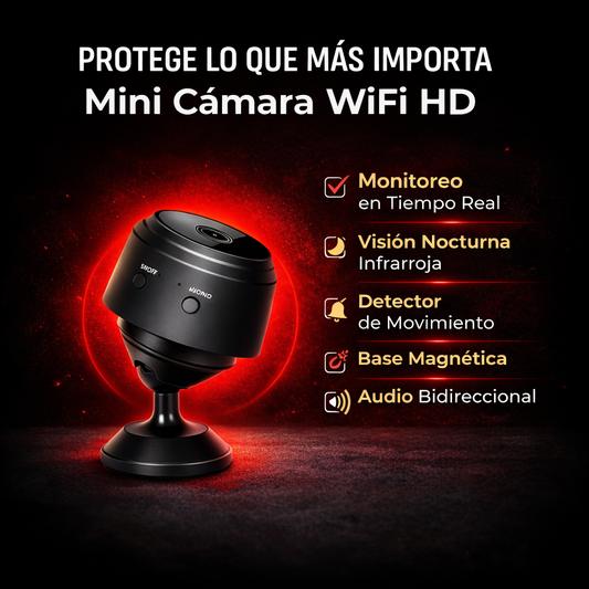 Mini Cámara Espía WiFi HD con Visión Nocturna
