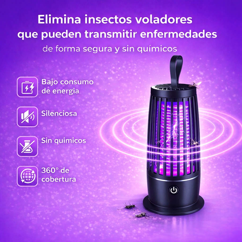 Lámpara LED Antimosquitos: PROTECCIÓN TOTAL